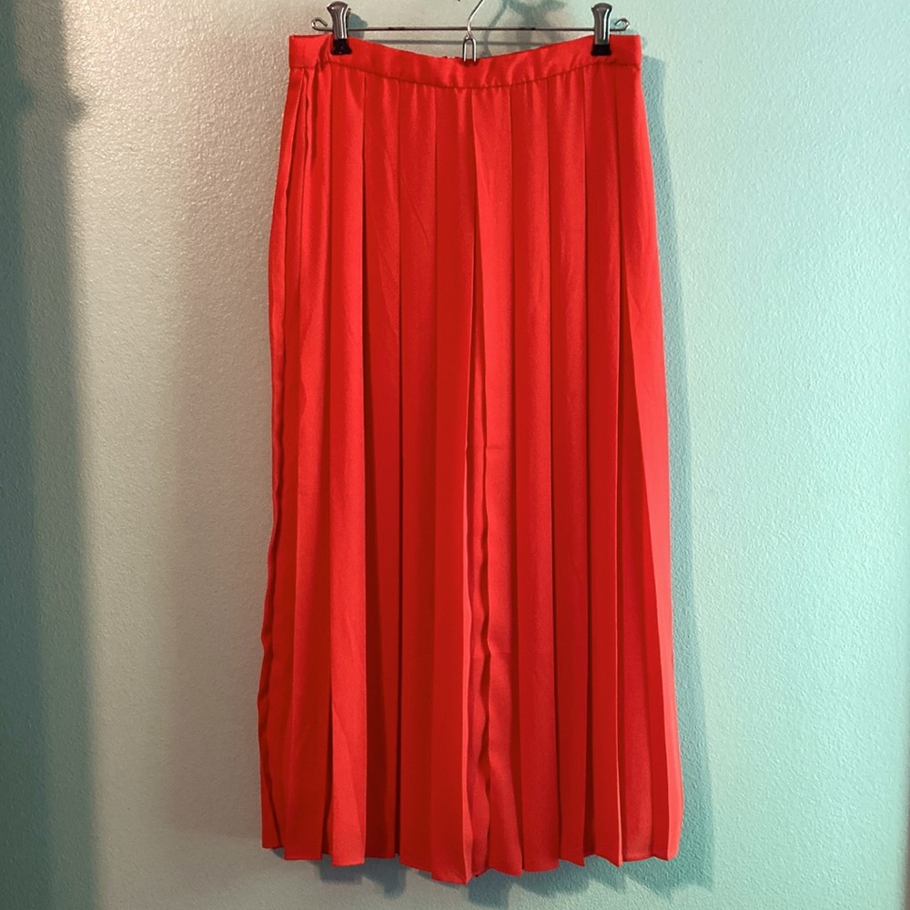 J Crew Pleated Coral Skirt